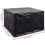 Garden Furniture Cover 8 Eyelets 113x113x73 cm