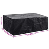 Garden Furniture Cover 8 Eyelets 200x160x70 cm