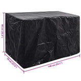 Garden Furniture Cover 8 Eyelets 140x70x90 cm - Rear View