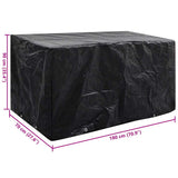 Garden Furniture Cover 8 Eyelets 180x70x90 cm - Rear View