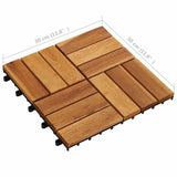 10 pcs Acacia Decking Tiles 30 x 30 cm - Extra Image