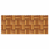 Decking Tile 10 pcs Brown 30 x 30 cm Acacia Hardwood - Side View