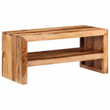 Acacia Solid Wood TV Stand Side Table - Close-Up Angle