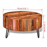 Coffee Table Solid Reclaimed Wood Round - Extra Image