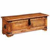 Storage Chest Rough Mango Wood - Front View