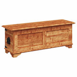 Storage Chest Rough Mango Wood - Close-Up Angle
