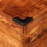 Storage Chest Cubic Rough Mango Wood - Extra Image