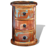 Reclaimed Cabinet with 3 Drawers Solid Wood - Side View