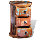 Reclaimed Cabinet with 3 Drawers Solid Wood - Top-Down View