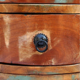 Reclaimed Cabinet with 3 Drawers Solid Wood - 45-Degree Angle