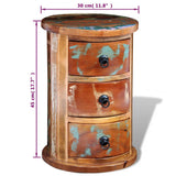 Reclaimed Cabinet with 3 Drawers Solid Wood - Close-Up Angle