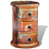 Reclaimed Cabinet with 3 Drawers Solid Wood - Low Angle