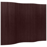 Room Divider Bamboo Dark Brown Width 250 cm Height 165 cm - Front View