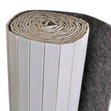 Room Divider Bamboo White Width 250 cm Height 165 cm - 45-Degree Angle