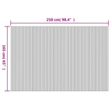 Room Divider Bamboo White Width 250 cm Height 165 cm - Close-Up Angle