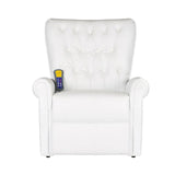 Electric Massaging Chair Cream white 78 x 148 x 71 cm - Front View