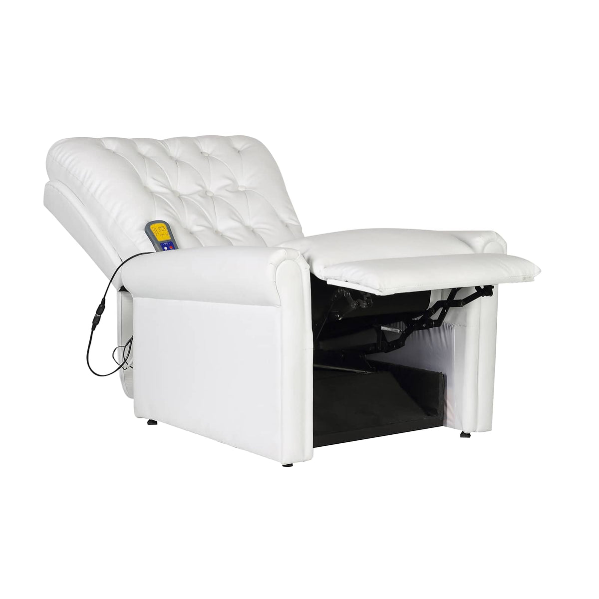 Electric Massaging Chair Cream white 78 x 148 x 71 cm