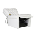 Electric Massaging Chair Cream white 78 x 148 x 71 cm