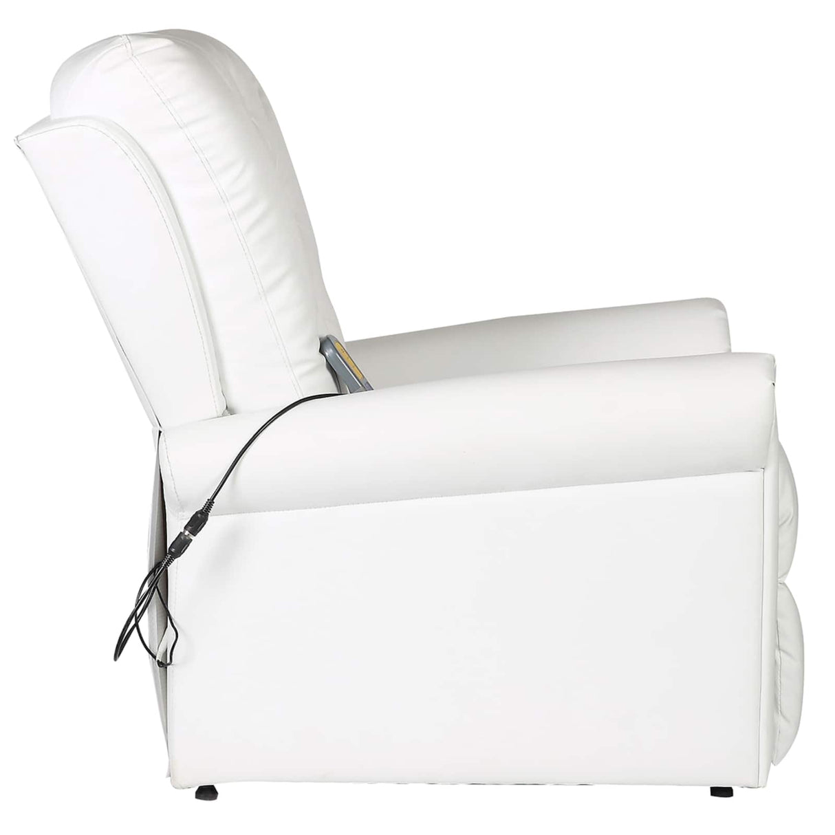 Electric Massaging Chair Cream white 78 x 148 x 71 cm