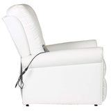 Electric Massaging Chair Cream white 78 x 148 x 71 cm - Top-Down View