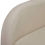 Folding Armchair Cream Faux Leather