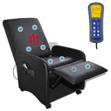 Massage Chair Black Faux Leather - 45-Degree Angle