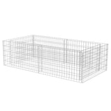 Gabion Planter Galvanised Steel 180x90x50 cm - Front View
