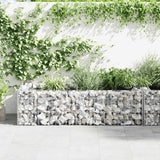 Gabion Planter Galvanised Steel 180x90x50 cm - Side View