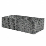 Gabion Planter Galvanised Steel 180x90x50 cm - Top-Down View