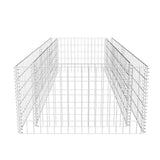 Gabion Planter Galvanised Steel 180x90x50 cm - Rear View