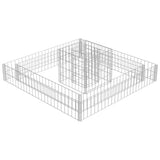 Gabion Planter Galvanised Steel 120x120x20 - Front View