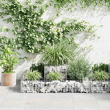 Gabion Planter Galvanised Steel 120x120x20 - Side View