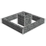 Gabion Planter Galvanised Steel 120x120x20 - Top-Down View