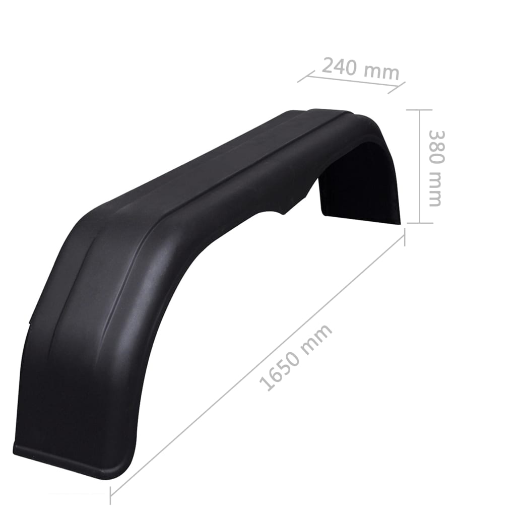 Tandem Mudguards For Trailer Wheels 2 Pcs 240 X 1650 Mm