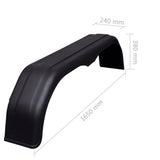 Tandem Mudguards For Trailer Wheels 2 Pcs 240 X 1650 Mm
