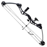 Adult Compound Bow with Accessories and Fiberglass Arrows - Rear View