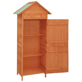 Garden Storage Cabinet Brown 42.5x64x190 cm - 45-Degree Angle