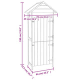 Garden Storage Cabinet Brown 42.5x64x190 cm