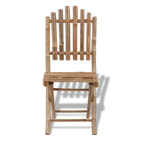 Foldable Outdoor Chairs Bamboo 4 pcs - Top-Down View