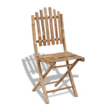 Foldable Outdoor Chairs Bamboo 4 pcs - 45-Degree Angle