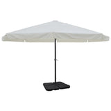Aluminium Garden Parasol with Portable Base White