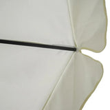Aluminium Garden Parasol with Portable Base White