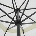 Aluminium Garden Parasol with Portable Base White