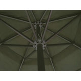 Aluminium Garden Parasol with Portable Base Green - Side View