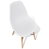 White Dining Set 1 Square Table with 4 Armless Chairs
