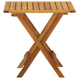 Bistro Table 46x46x47 cm Solid Acacia Wood - Side View