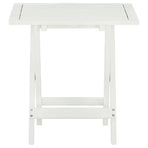 Bistro Table White 46x46x47 cm Solid Acacia Wood
