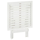 Bistro Table White 46x46x47 cm Solid Acacia Wood - Top-Down View