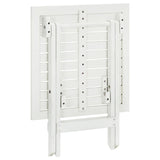 Bistro Table White 46x46x47 cm Solid Acacia Wood - 45-Degree Angle