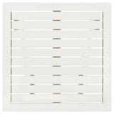 Bistro Table White 46x46x47 cm Solid Acacia Wood - Close-Up Angle